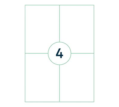 Etiket Qbasic A4 1.000 vel 105x148mm 4000 labels