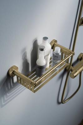 Haceka Kosmos Douchemand - 35x14x10cm - geborsteld goud 2010978 Haceka Kosmos Douchemand - 35x14x10cm - geborsteld goud 2010978