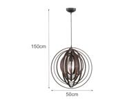 Trio HanglampBoolan donker houtbruin - 305900126 - thumbnail