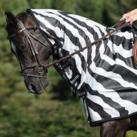 Bucas Buzz-off Riding Zebra zwart/wit maat:155 / 6'7 - thumbnail