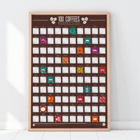 Gift Republic Scratch Poster - 100 Koffie - thumbnail