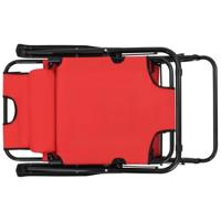 Ligbedden inklapbaar 2 st met voetensteun staal rood - thumbnail