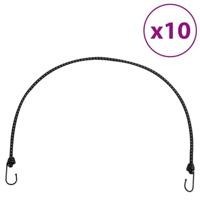 VidaXL Spanelastieken met reflecterende strips en haken 10 st 100 cm - thumbnail