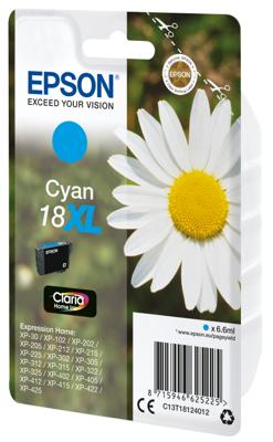Epson C13T18124012 6.6ml 45pagina's Cyaan inktcartridge