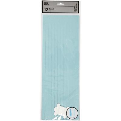 Creativ Company Tassels, afm 12x35 cm, 14 gr, blauw, lichtblauw, 12 stuk/ 1 doos