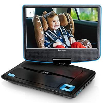 Lenco Draagbare 9" DVD-speler met USB-koptelefoon en montagebeugel Blauw / Zwart - DVP-910BU Lenco Draagbare 9" DVD-speler met USB-koptelefoon en montagebeugel Blauw / Zwart - DVP-910BU