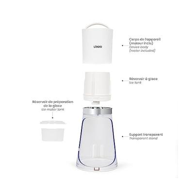 IJscrusher - LIVOO - DOM462 - 150 ml - 2 maten - Automatische start - Reservoir - Roestvrijstalen mes