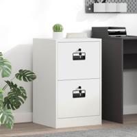 Bestandenkast met lade Wit 44 x 50 x 106,5 cm Koudgewalst Staal - thumbnail