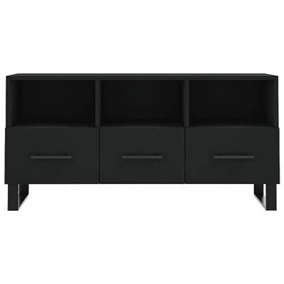 Tv-meubel 102x36x50 cm bewerkt hout zwart