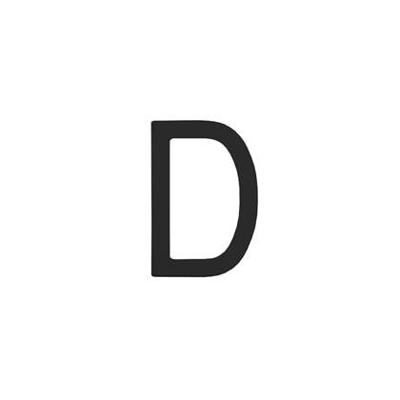 Intersteel Huisletter DNumbra 10cm zwart - 0023.402604