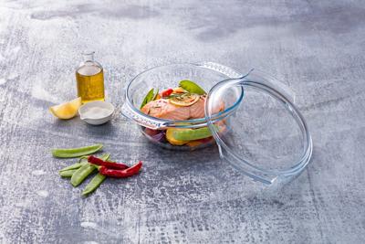 Pyrex ronde ovenschaal met deksel 1,4ltr Pyrex ronde ovenschaal met deksel 1,4ltr