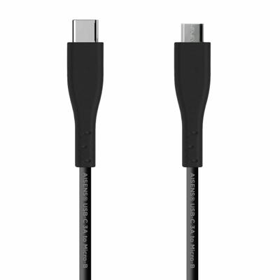 AISENS A107-0350 - USB-kabel (2 m, USB C, Micro-USB B, 2.0, 480 Mbit/s, zwart)