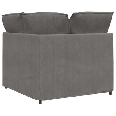 Modulaire hoekmodule bank met kussens 100 cm lichtgrijs Modulaire hoekmodule bank met kussens 100 cm lichtgrijs