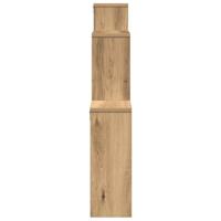Wandschap 80x15x78,5 cm bewerkt hout artisanaal eikenkleurig - thumbnail