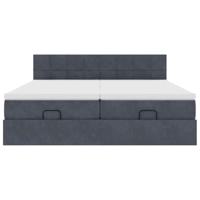 Ottoman bed met matrassen en LED's 180x200cm fluweel - thumbnail
