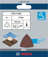 Bosch Accessories Bosch Power Tools 2608621688 Deltaschuurpapier Korrelgrootte (num) 180 (l x b) 93 mm x 93 mm 5 stuk(s) - thumbnail
