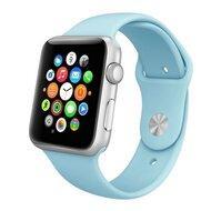 Rubberen sportbandje - Baby blauw - Geschikt voor Apple Watch 44mm / 45mm / 46mm / 49mm - thumbnail