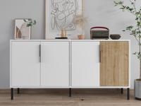 Dressoir CALISSE 4 deuren wit/saphire eik - thumbnail
