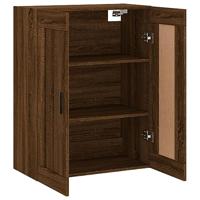 Wandkast 69,5x34x90 cm bewerkt hout bruin eikenkleur - thumbnail