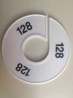 Maatring 11 cm wit/zwart 128 - thumbnail