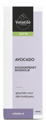 Avocado koudgeperst basisolie bio glazen fles 100 Milliliter