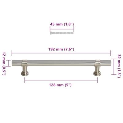 VidaXL Handvatten 10 st 128 mm roestvrij staal zilverkleurig VidaXL Handvatten 10 st 128 mm roestvrij staal zilverkleurig