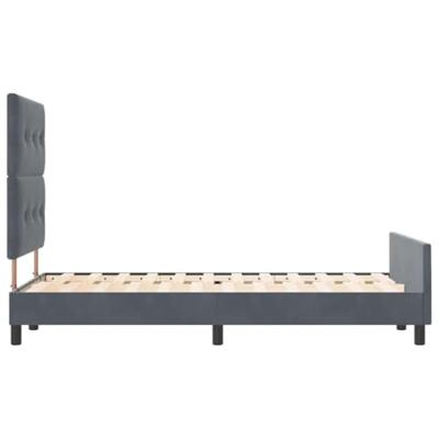 Boxspringbed met hoofdeinde Donkergrijs 120 x 190 cm Fluweel