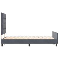 Boxspringbed met hoofdeinde Donkergrijs 120 x 190 cm Fluweel - thumbnail