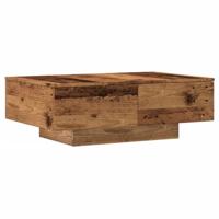 Salontafel 90x60x31 cm bewerkt hout oud houtkleurig - thumbnail
