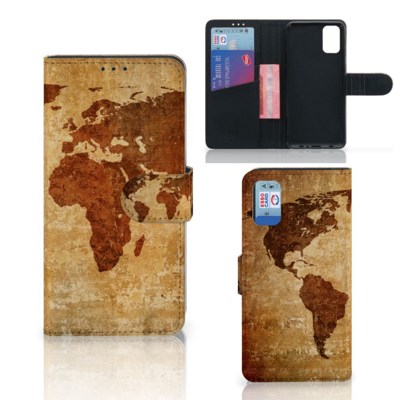 Samsung Galaxy A41 | Flip Cover | Wereldkaart