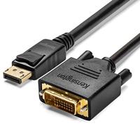 Kensington DisplayPort 1.1 naar DVI-D Kabel, 1,8 Meter M/M Passieve Eenrichtingsadapter, HDCP Compatibel, Full HD, 1080p, Kabel voor Monitoren en Projectors (K33023WW) - thumbnail