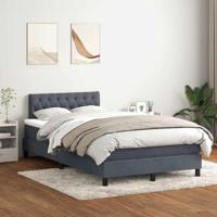 Boxspring met matras fluweel donkergrijs 120x220 cm - thumbnail