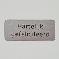 Etiket Hartelijk gefeliciteerd zilver/z - thumbnail