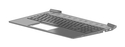 HP Laptop Toetsenbord Qwerty US + Top Cover - Zwart/Wit