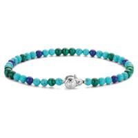 TI SENTO-Milano 2908TM Armband Beads zilver-blauwtinten 4 mm 19,5 cm - thumbnail