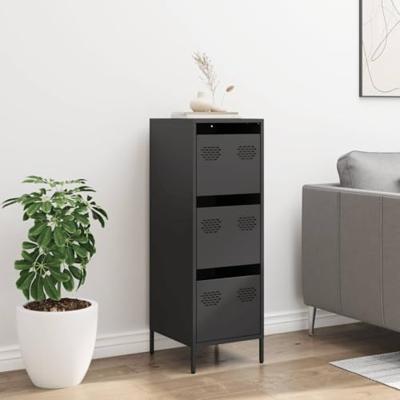 Hoge kast 39x35x103,5 cm staal zwart