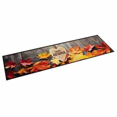 VidaXL Keukenmat wasbaar herfstprint 60x300 cm fluweel VidaXL Keukenmat wasbaar herfstprint 60x300 cm fluweel