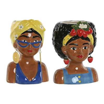 Home ESPRIT Multicolour Dolomite Stads 16 x 13 x 24 cm (2 Stuks)