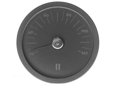 Rento aluminium thermometer rond - Zwart Rento aluminium thermometer rond - Zwart