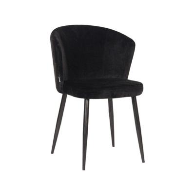 LABEL51 Eetkamerstoel 'Wave' Velvet, kleur Zwart