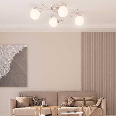 VidaXL Plafondlamp met glasbollen rond 4xg9 VidaXL Plafondlamp met glasbollen rond 4xg9
