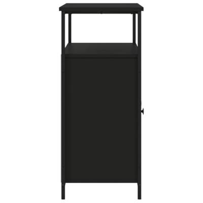 Dressoir 100x35x80 cm bewerkt hout zwart Dressoir 100x35x80 cm bewerkt hout zwart