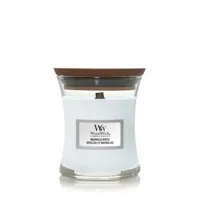 WoodWick Geurkaars Mini Magnolia Birch - 8 cm / ø 7 cm - Geurkaars in Glas - Houten Lont - thumbnail