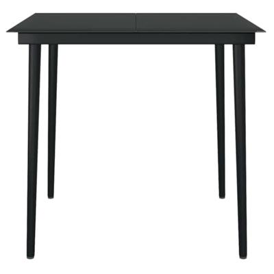 3-delige Tuinset met kussens poly rattan glas grijs - thumbnail