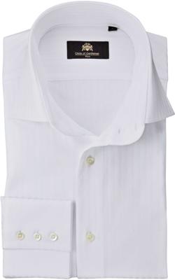 Circle of Gentlemen Overhemd Danthe Wit Dobby Streep Slim Fit