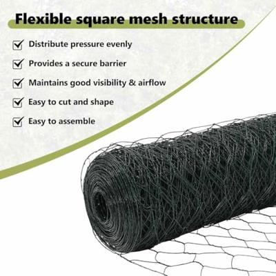 VidaXL Hexagon hek groen 0,8 x 100 m pvc