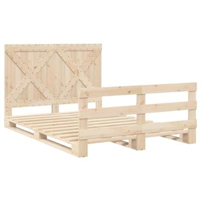 Bedframe met hoofdbord massief grenenhout 160x200 cm Bedframe met hoofdbord massief grenenhout 160x200 cm