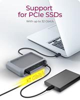 ICY BOX IB-HUB801-TB4 Thunderbolt 4 40000 Mbit/s Antraciet, Zwart - thumbnail