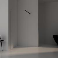 Aqua Splash AQS Inloopdouche Pro Line Helder Glas Black Brushed Profiel en Stang - Aqs Inloopdouche Pro Line 50x200 cm Black Brushed - thumbnail