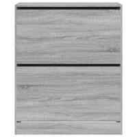 Schoenenkast 80x34x96,5 cm bewerkt hout grijs sonoma eikenkleur - thumbnail
